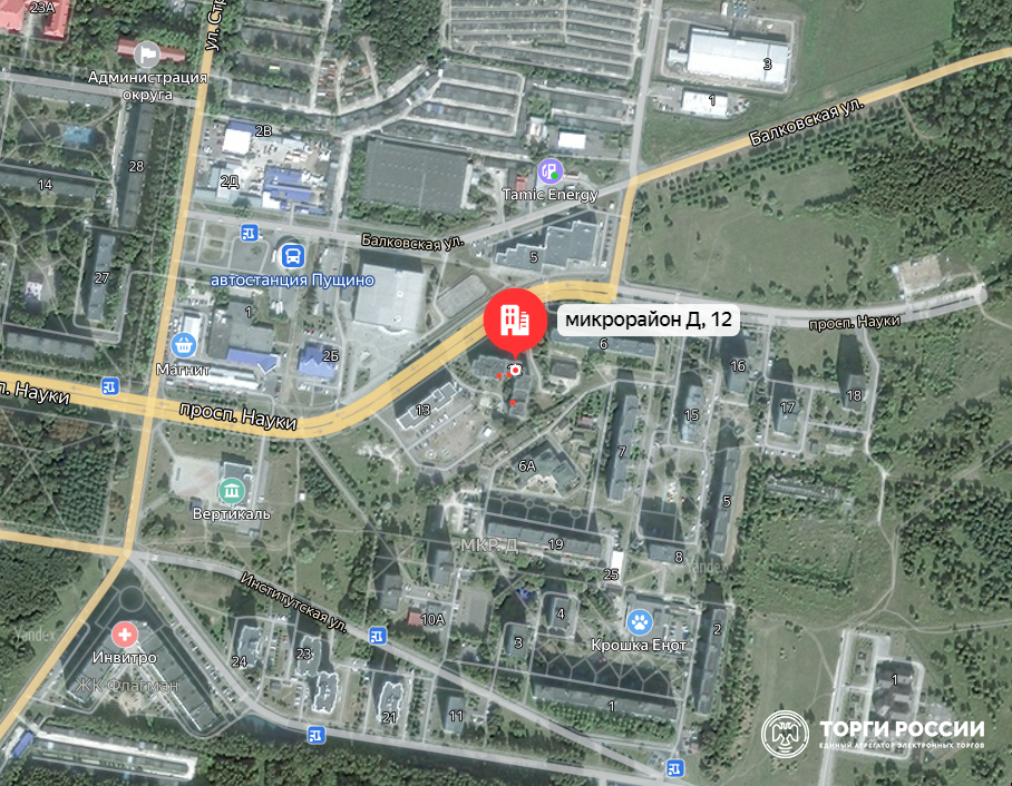 Квартира по адресу Московская область, г. Пущино, мкр. Д, д. 12, кв. 50; кадастровый номер: 50:60:0000000:8482 Без осмотра, заняты третьими лицами по договору коммерческого найма, лица не зарегистрированы на 1.06.2023 г. Без